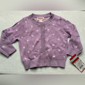 Cat & Jack Lavender Button-Up Sweater 12M